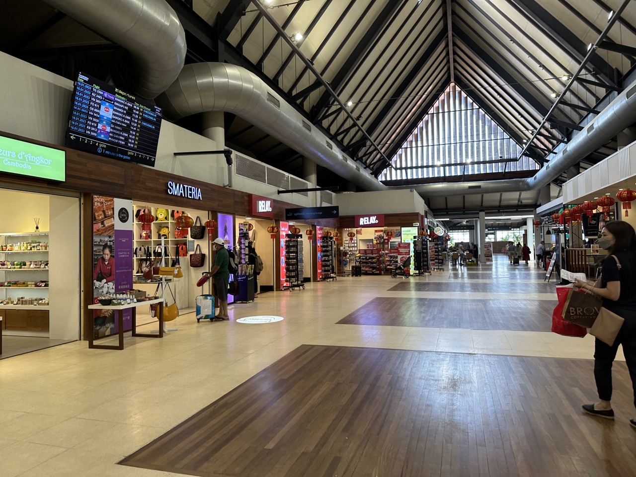 The shopping area at Siem Reap Airport