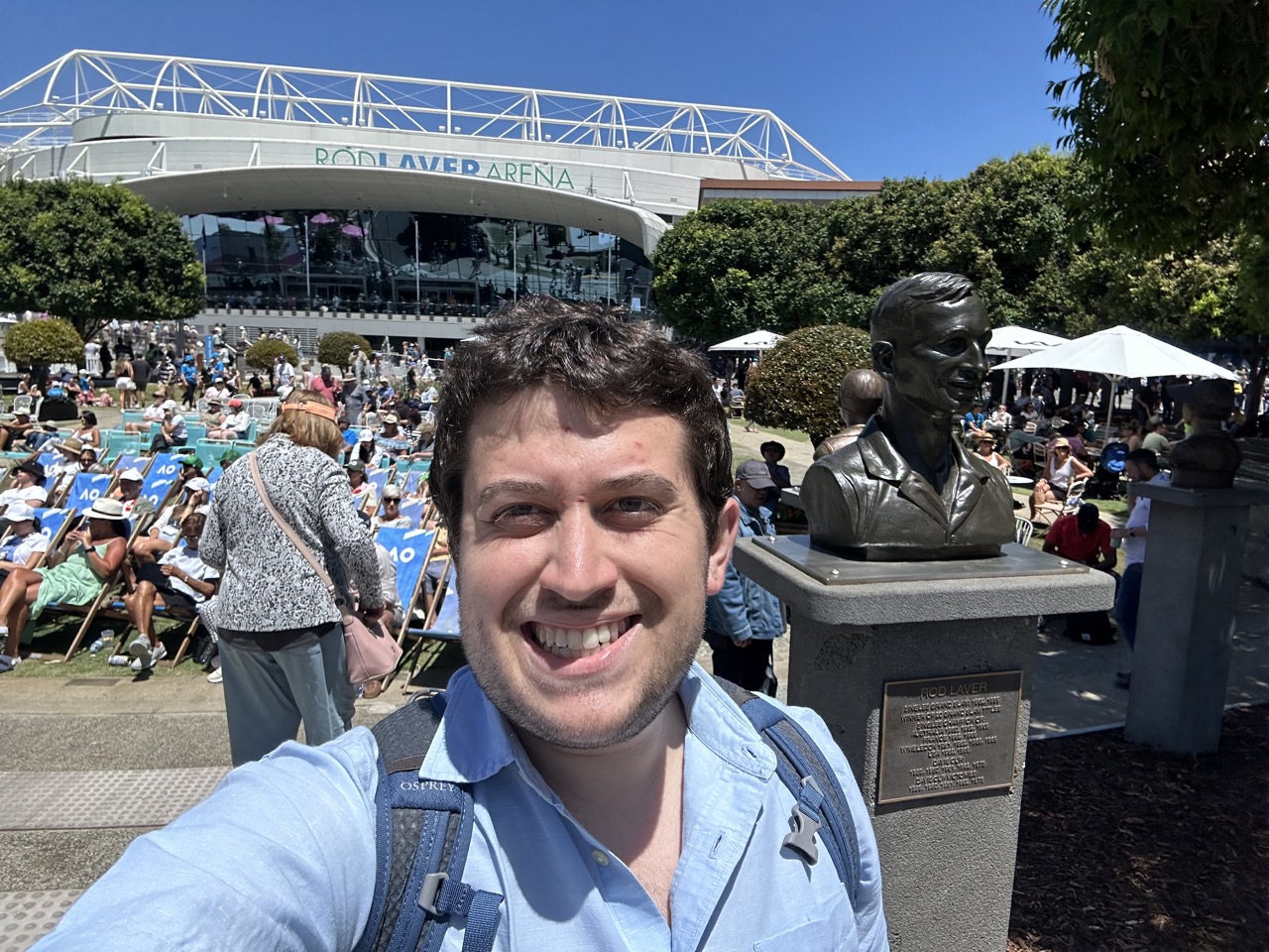 Outside of Rod Laver Arena at the Australian Open