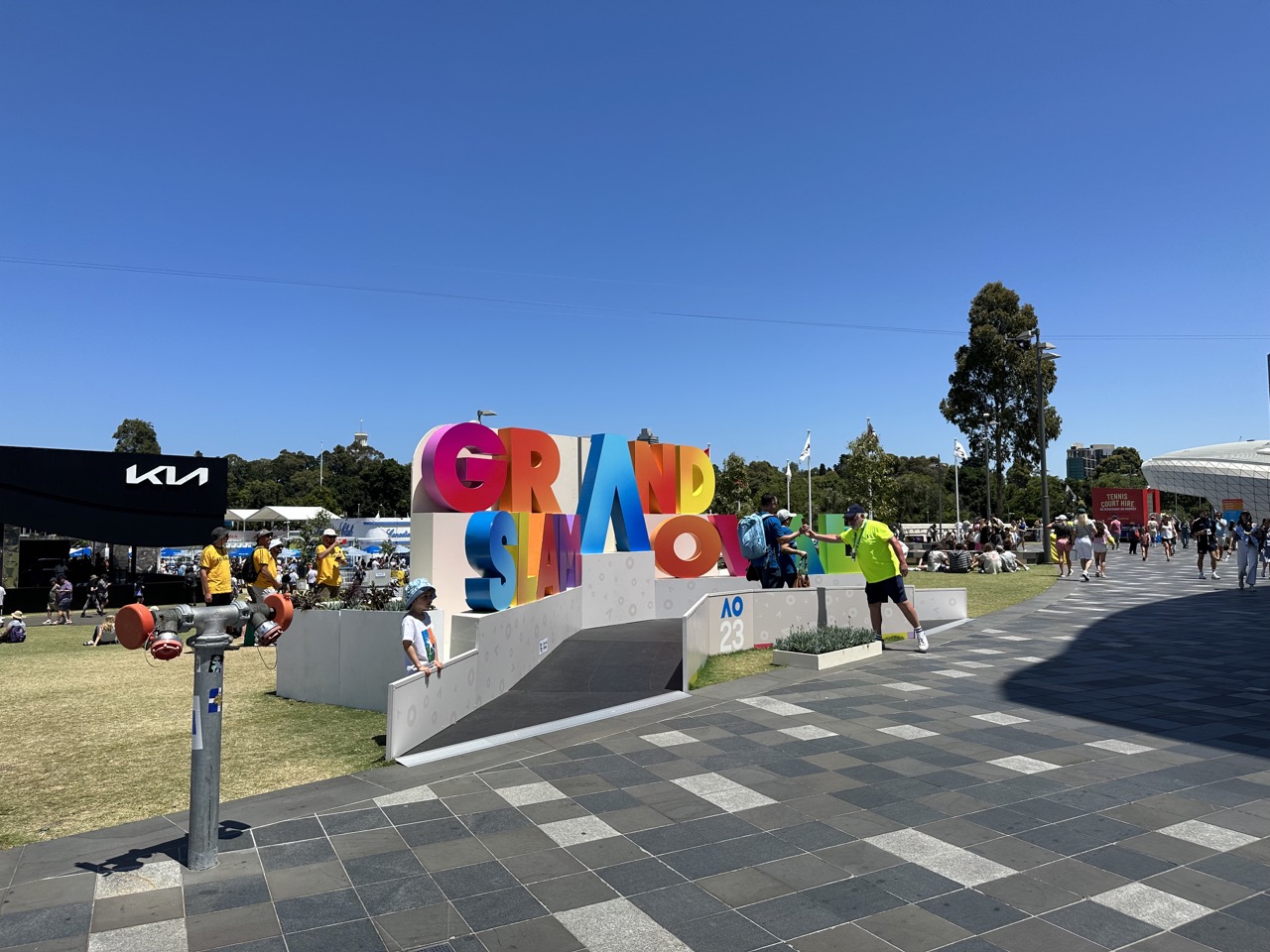 The entrance to Grand Slam Oval at the Australian Open