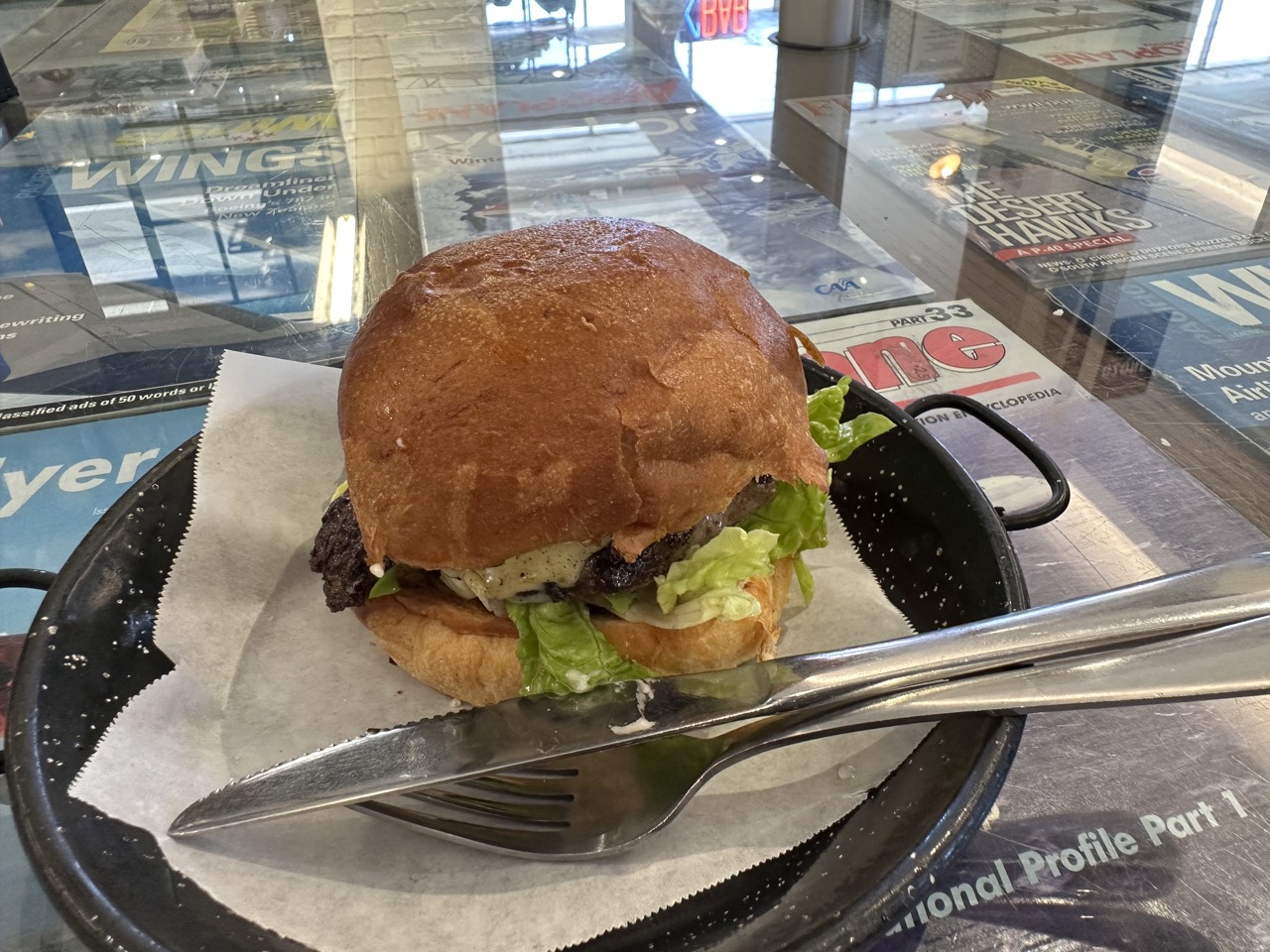 I ate a cheeseburger at Airspresso