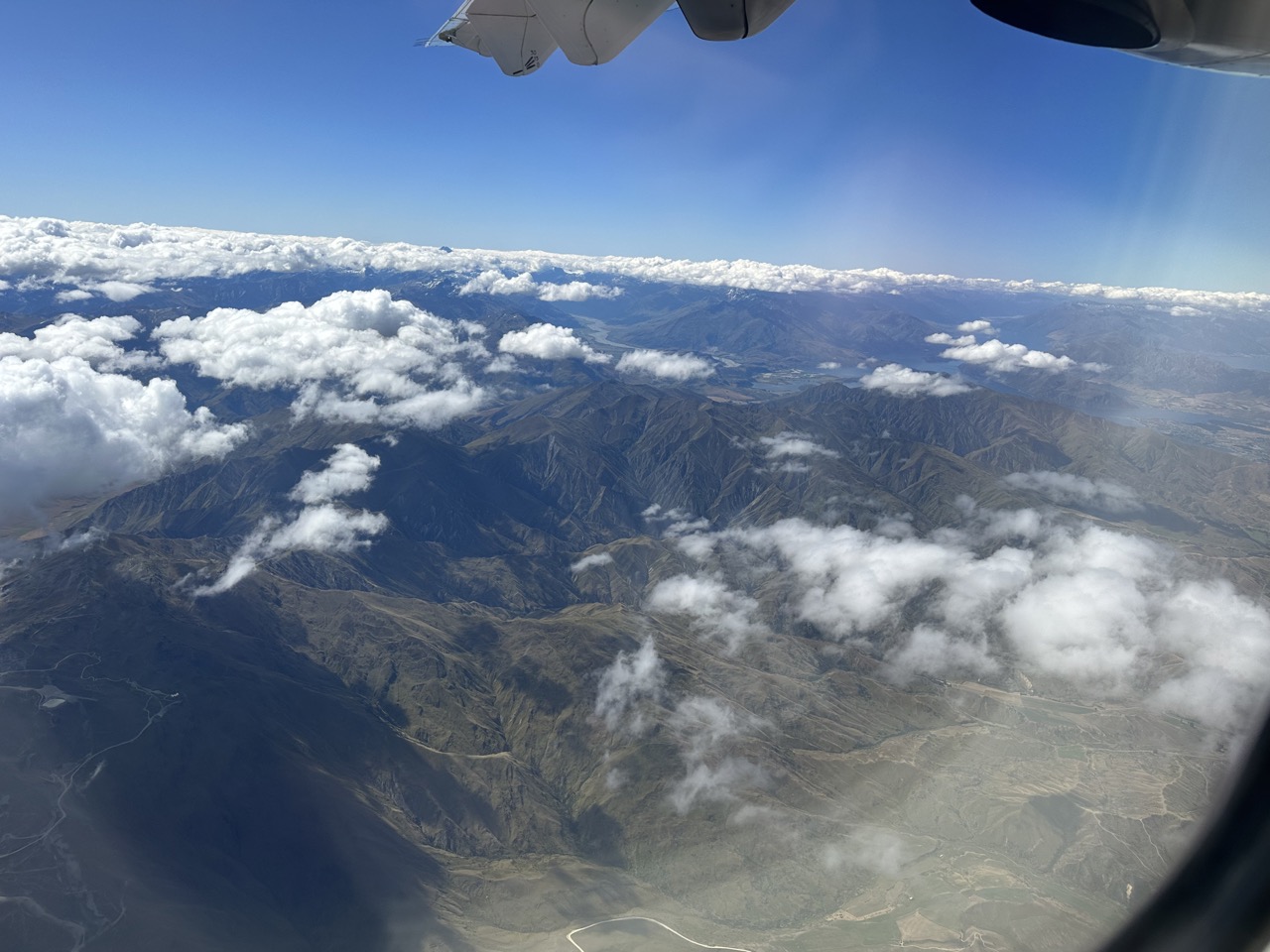 Some fantastic view of the mountains during the flight to Christchurch