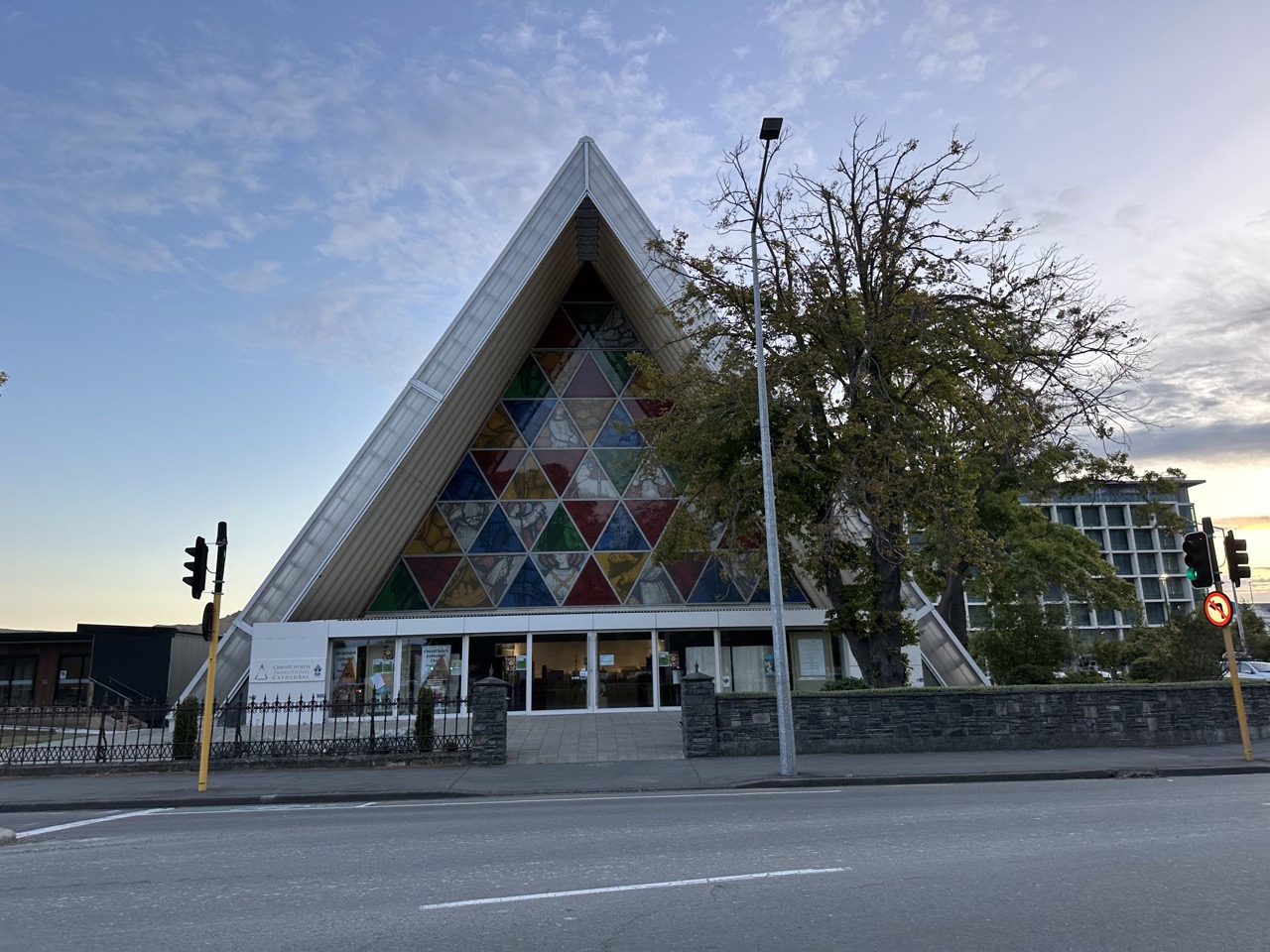 The Christchurch Transitional Cathedral, constructed out of paper and cardboard