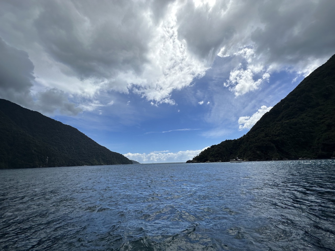 We reached the outlet to the Tasman Sea before turning around