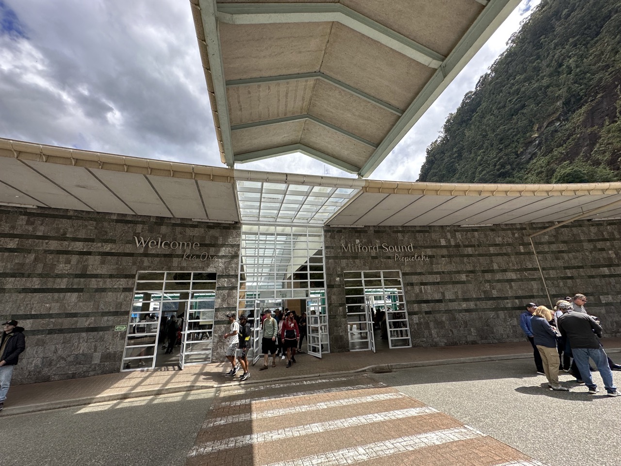 The boat terminal at Milford Sound