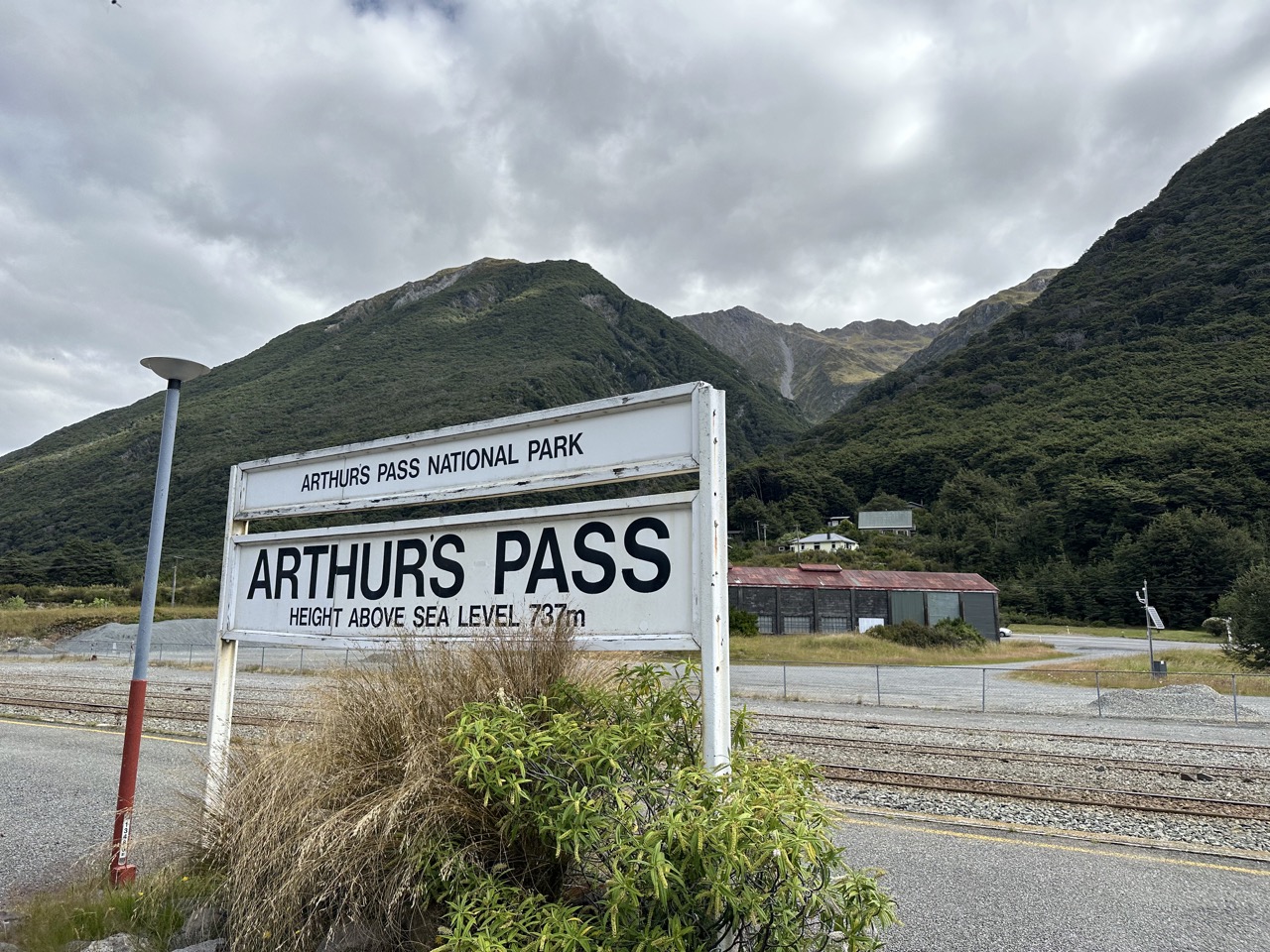 After riding through the Otira Tunnel we made it to Arthur's Pass in the middle of the Southern Alps, the highest operational station in New Zealand