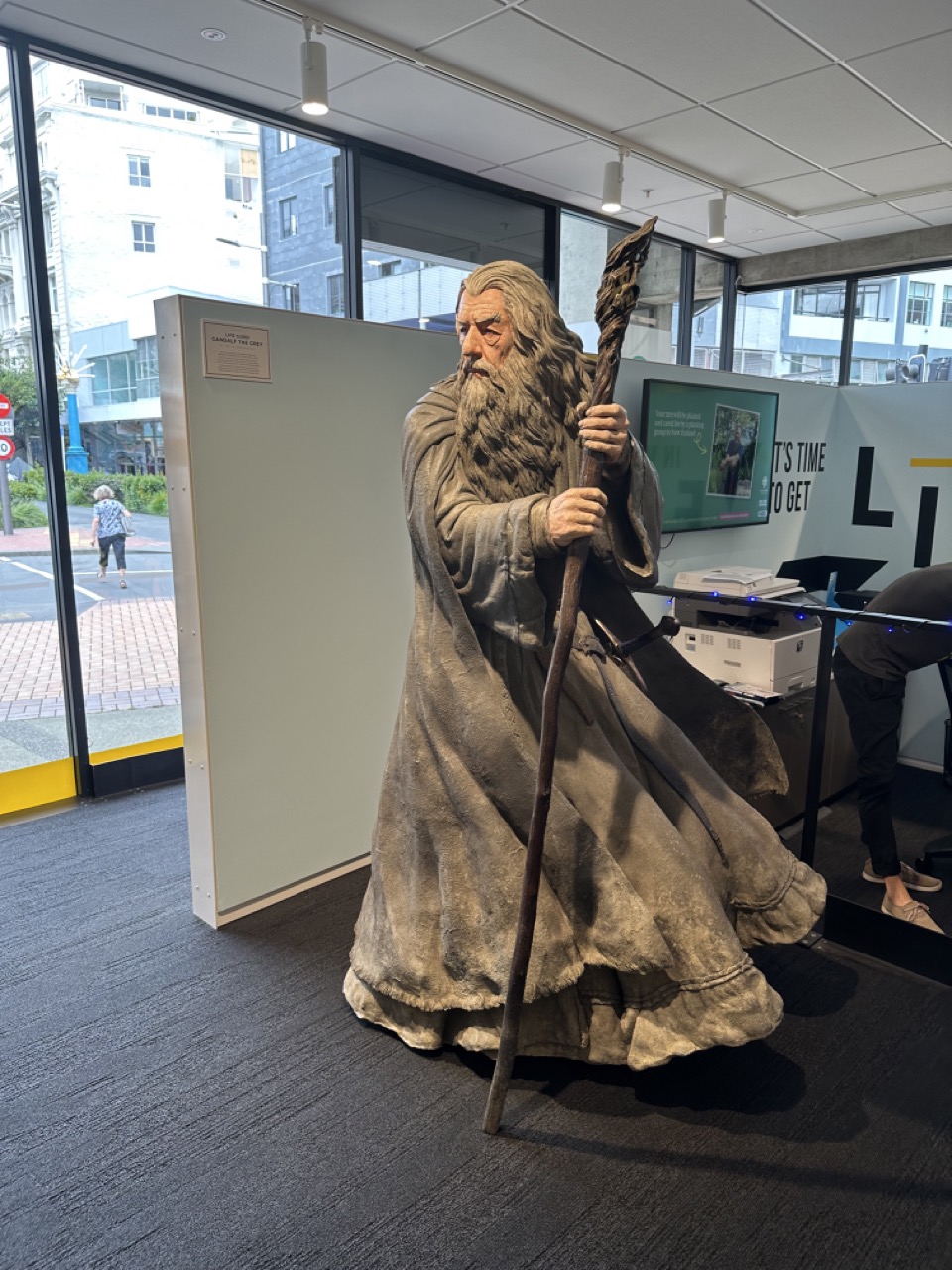 The Wellington Visitors Centre has a life-size statue of Gandalf, a nod to the fact that Lord of the Rings was filmed here