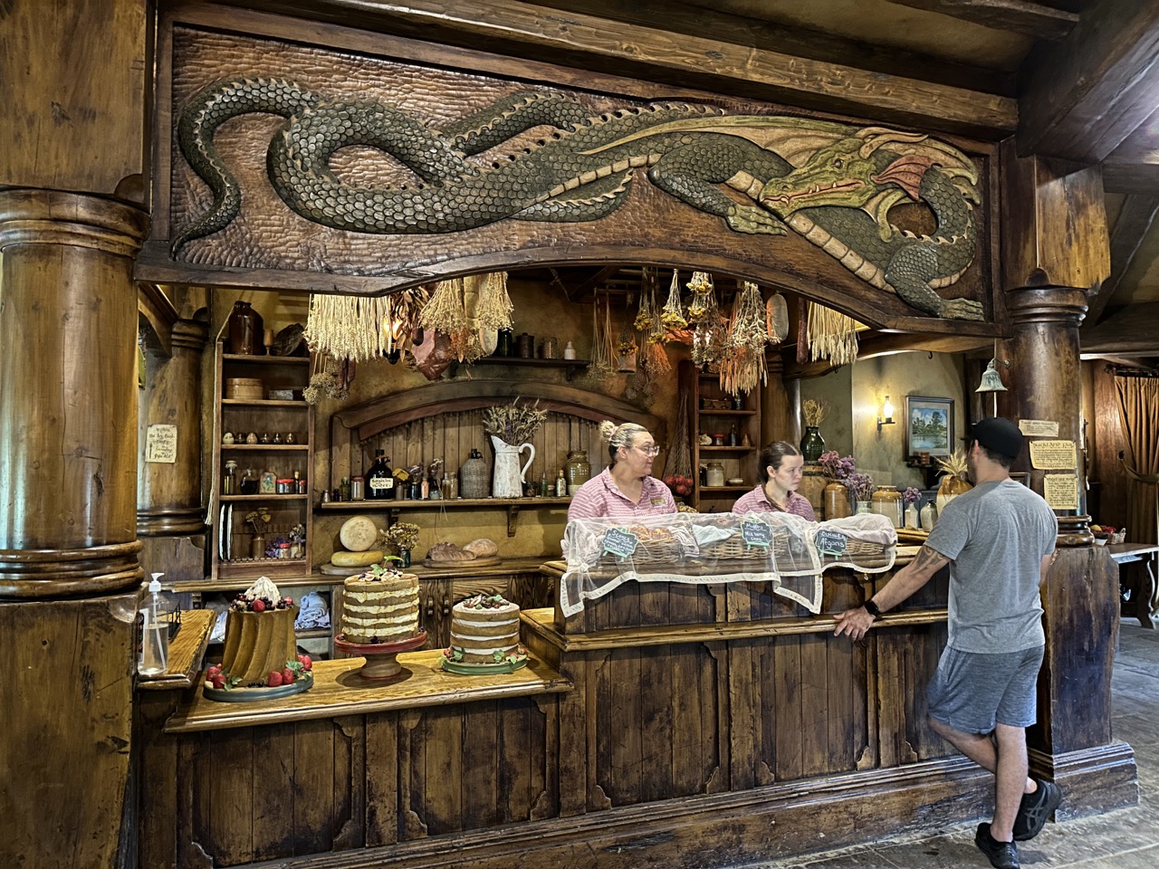 Food is available for purchase inside of the Green Dragon Inn