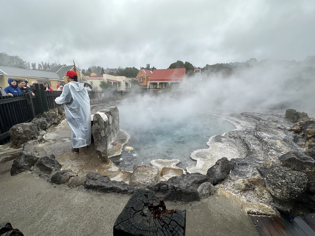 This geothermal pool is used for boiling vegetables