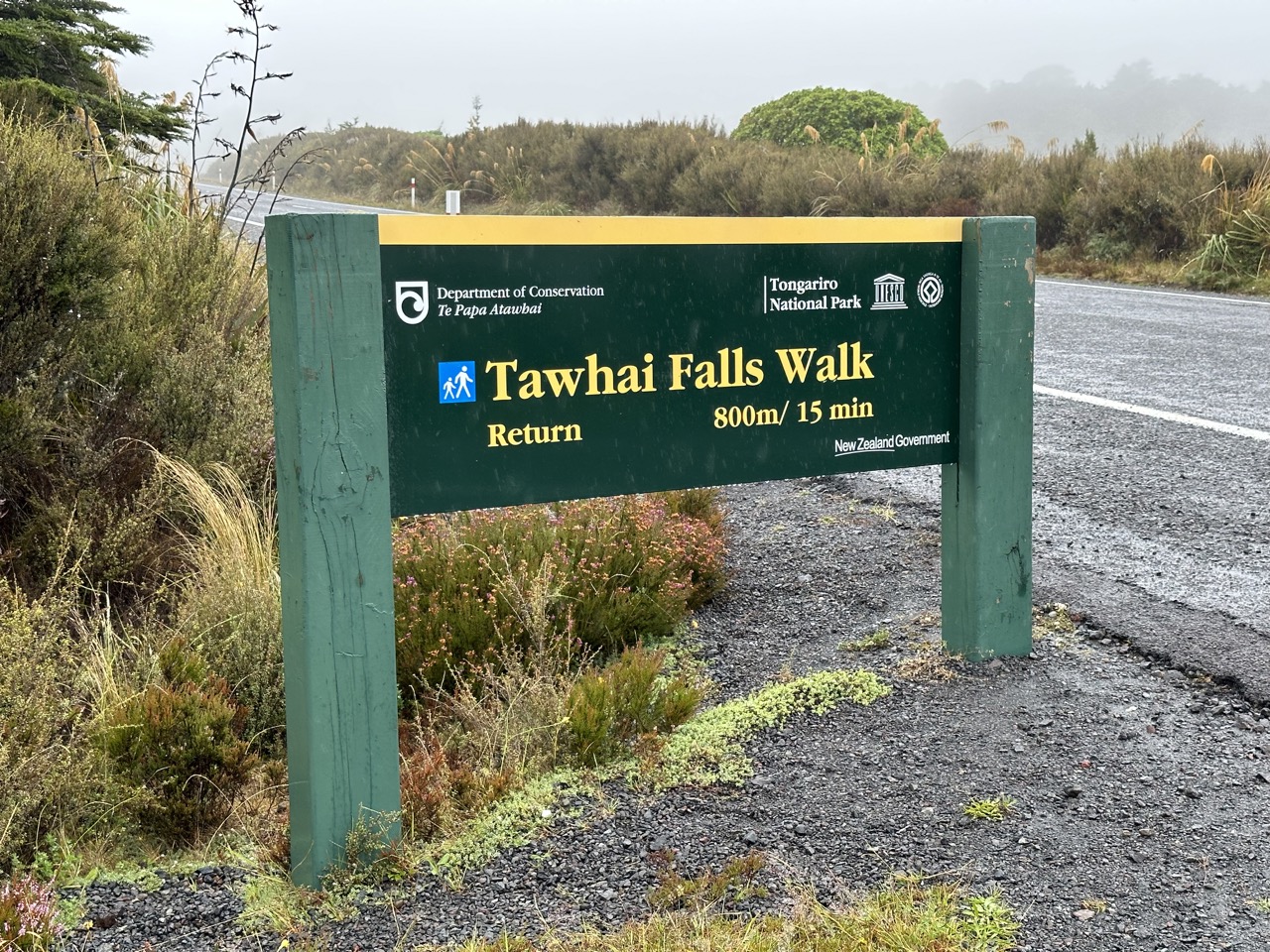 Entrance to Tawhai Falls Walk in Tongariro National Park