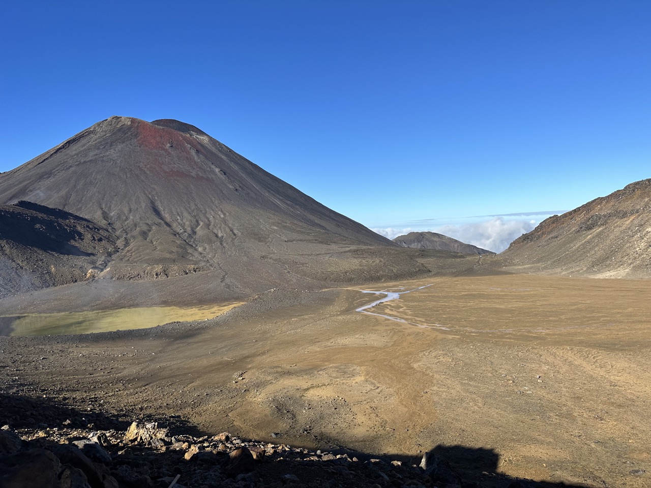 I had to take a ton of breaks climbing up to the top of the Red Crater, luckily the view behind me of Ngauruhoe (Mount Doom) was fantastic.