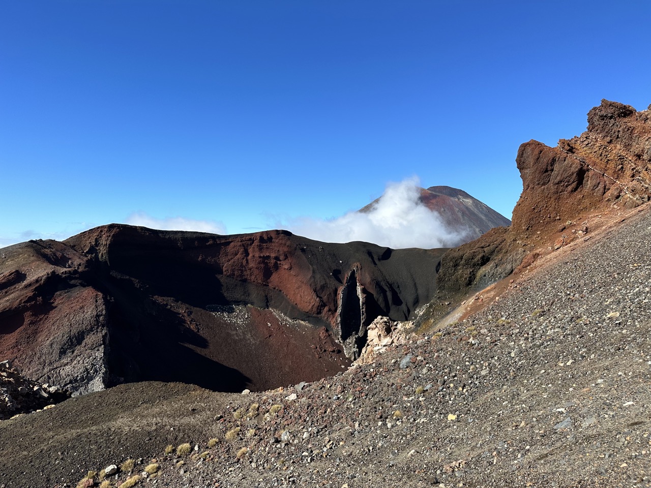 Red Crater in the foreground and Ngauruhoe in the background