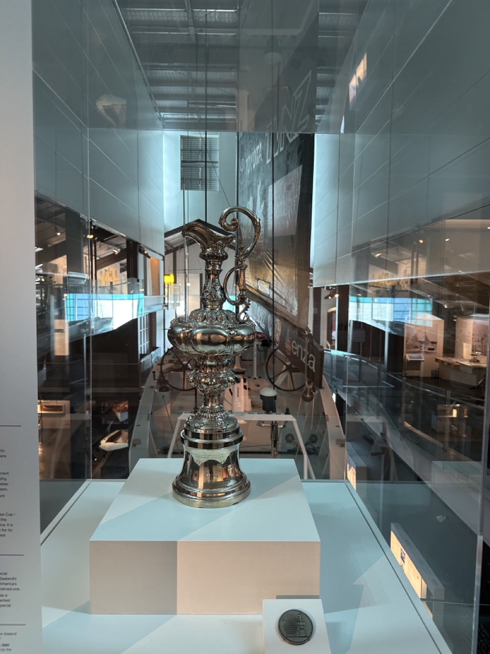 America's Cup on display in the New Zealand Maritime Museum