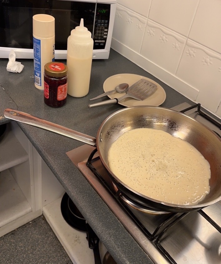 Adelaide Central YHA sets out pancake batter in the mornings so guests can make their own pancakes