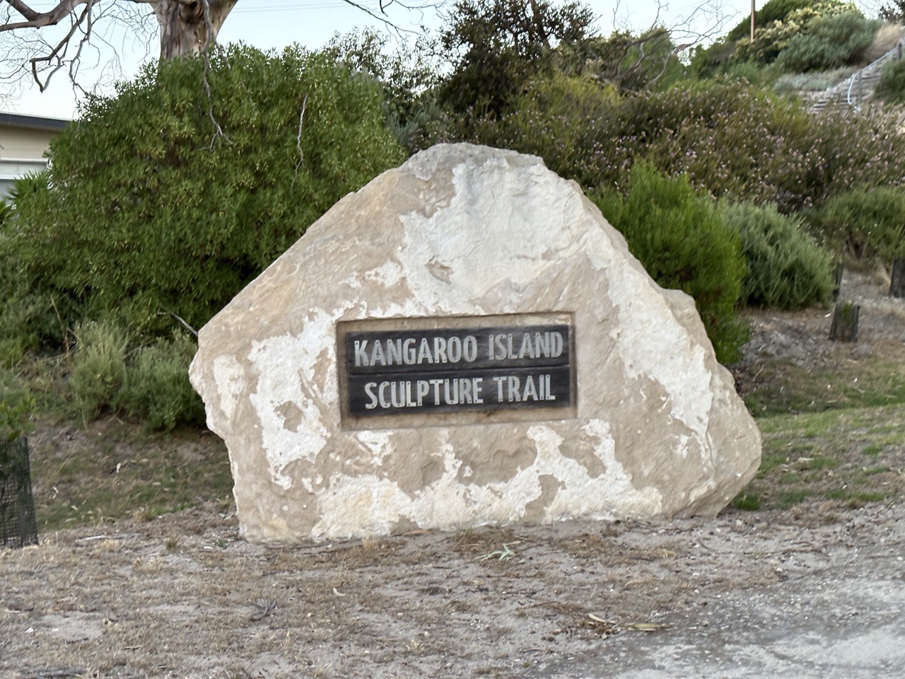 After dinner I walked over to the Kangaroo Island sculpture trail, which was built on both sides of a ravine