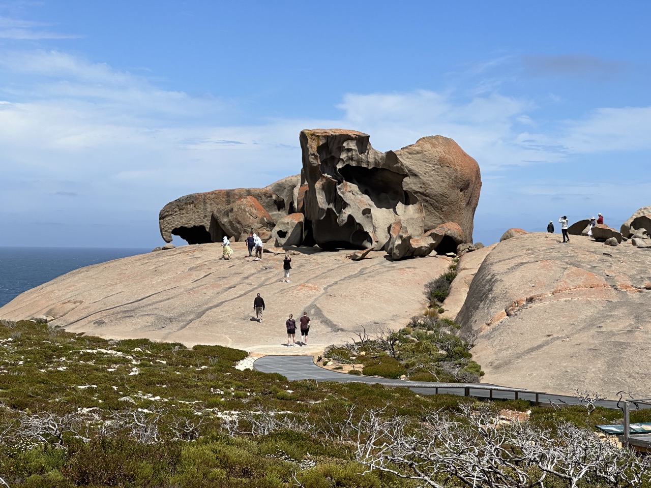 We stopped at the remarkable rocks, they were naturally formed like this from water erosion