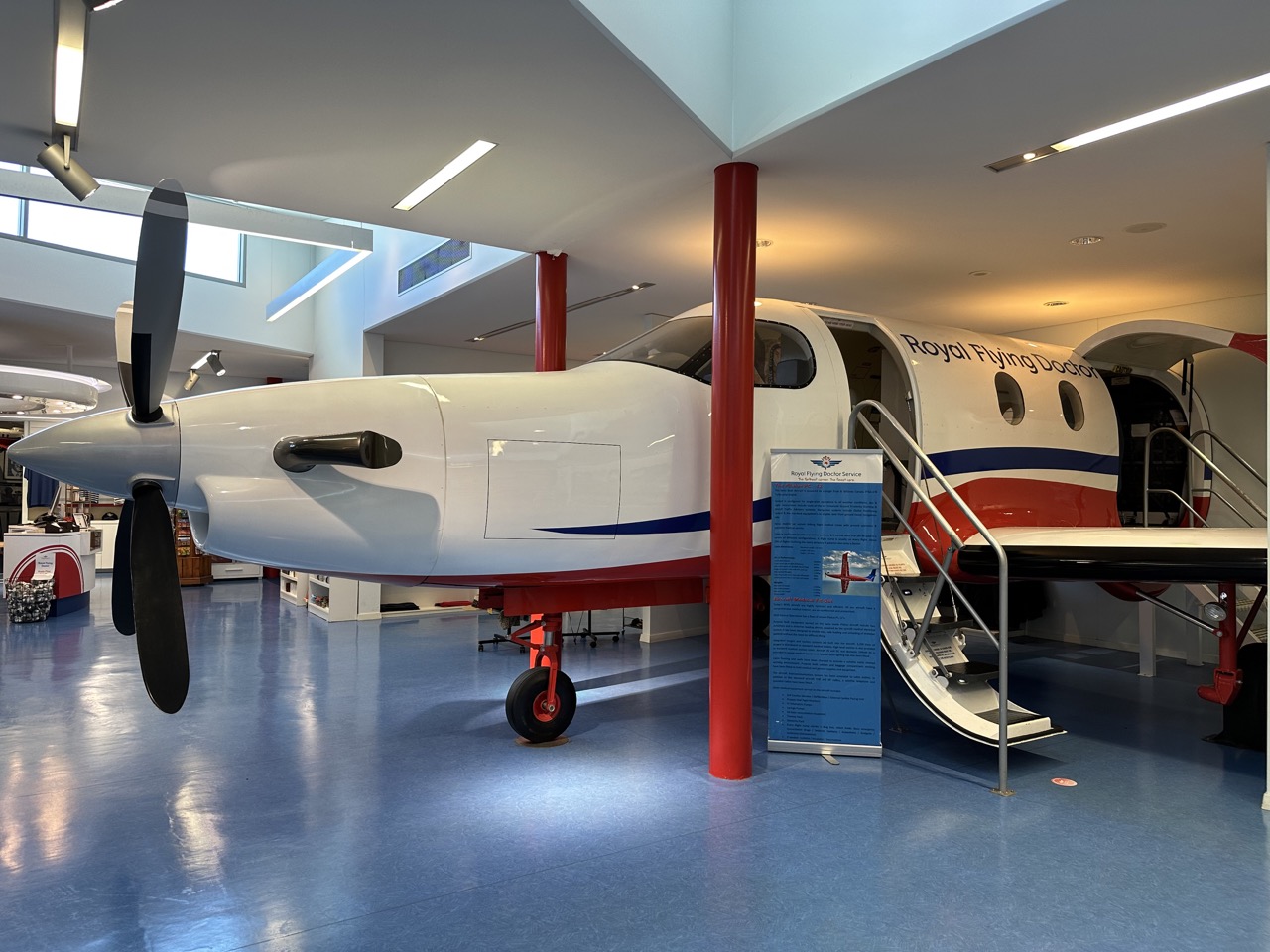 An early medical aircraft, which can hold three patients inside