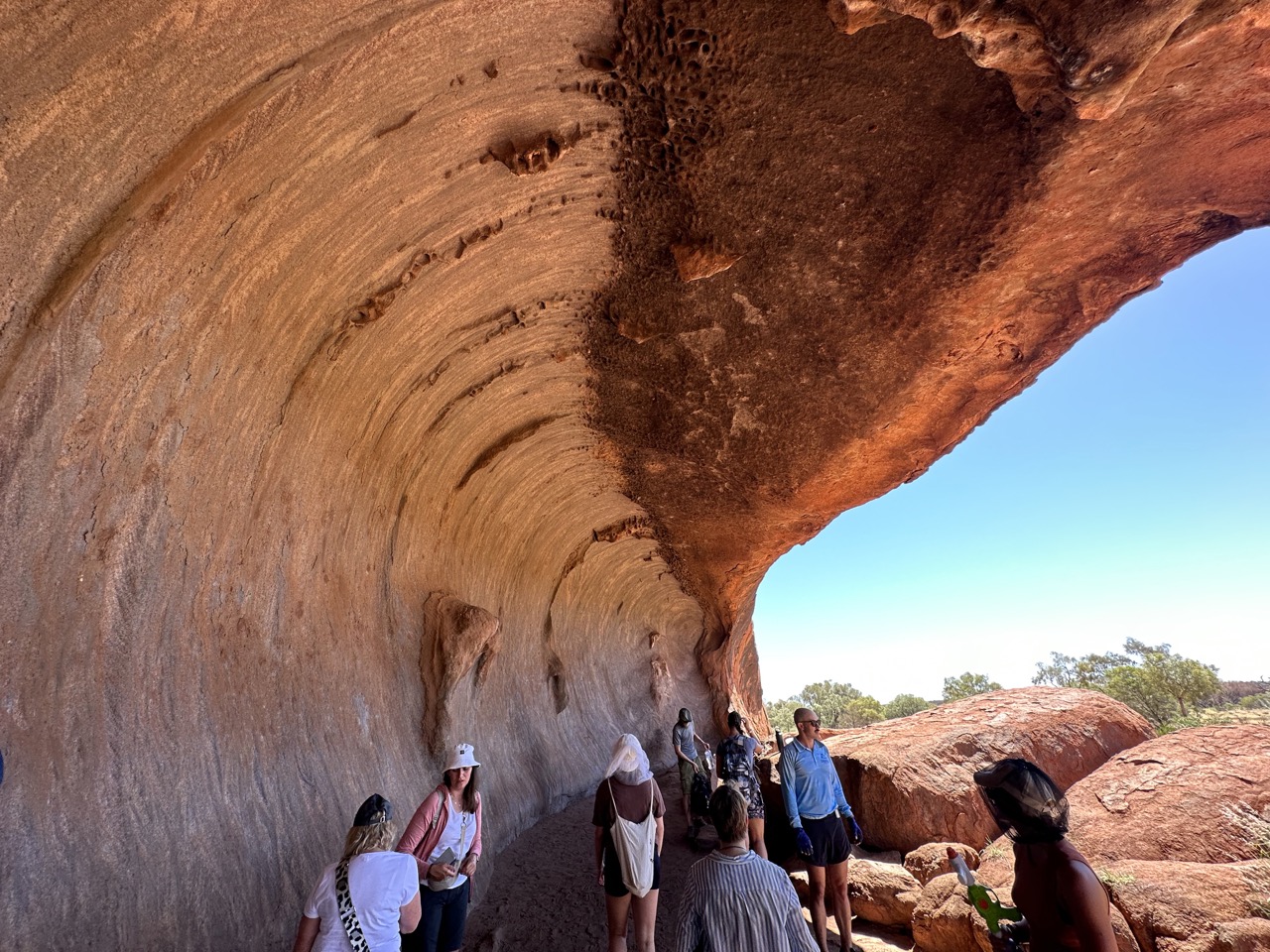 We walked through a few large caves