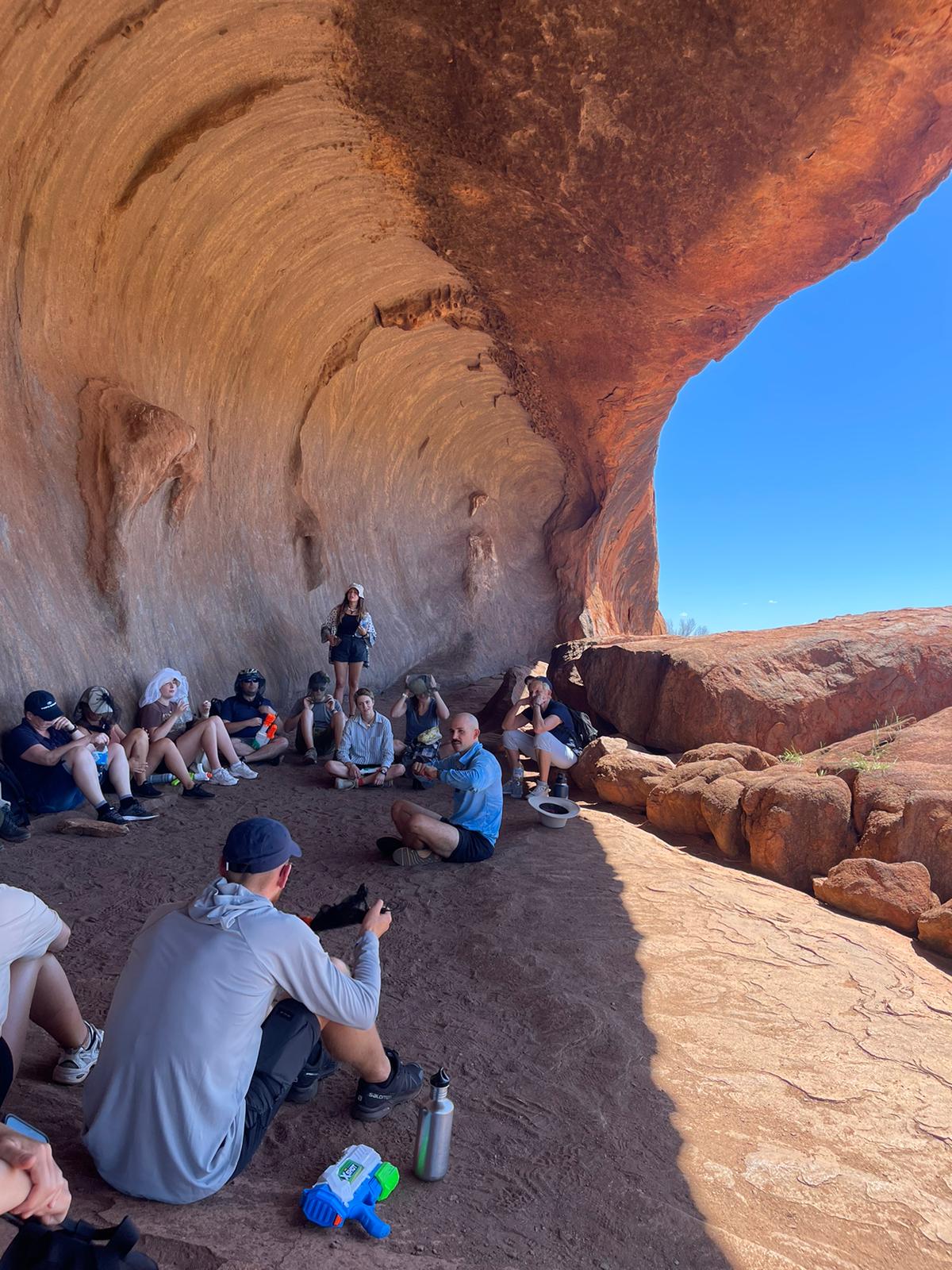 We sat in a cave and Adam told us the indigenous stories about Uluru