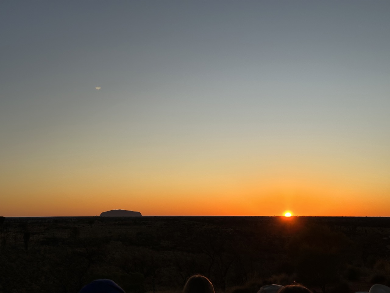 We drove to Kata Tjuta to see the sunrise next to Uluru, and cast a light onto Kata Tjuta