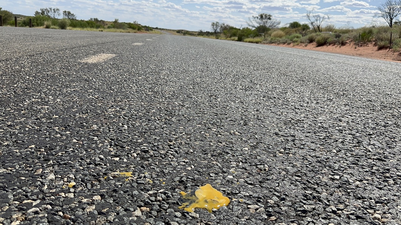 It was so hot, we cracked an egg on the road and it started to cook, although slowly