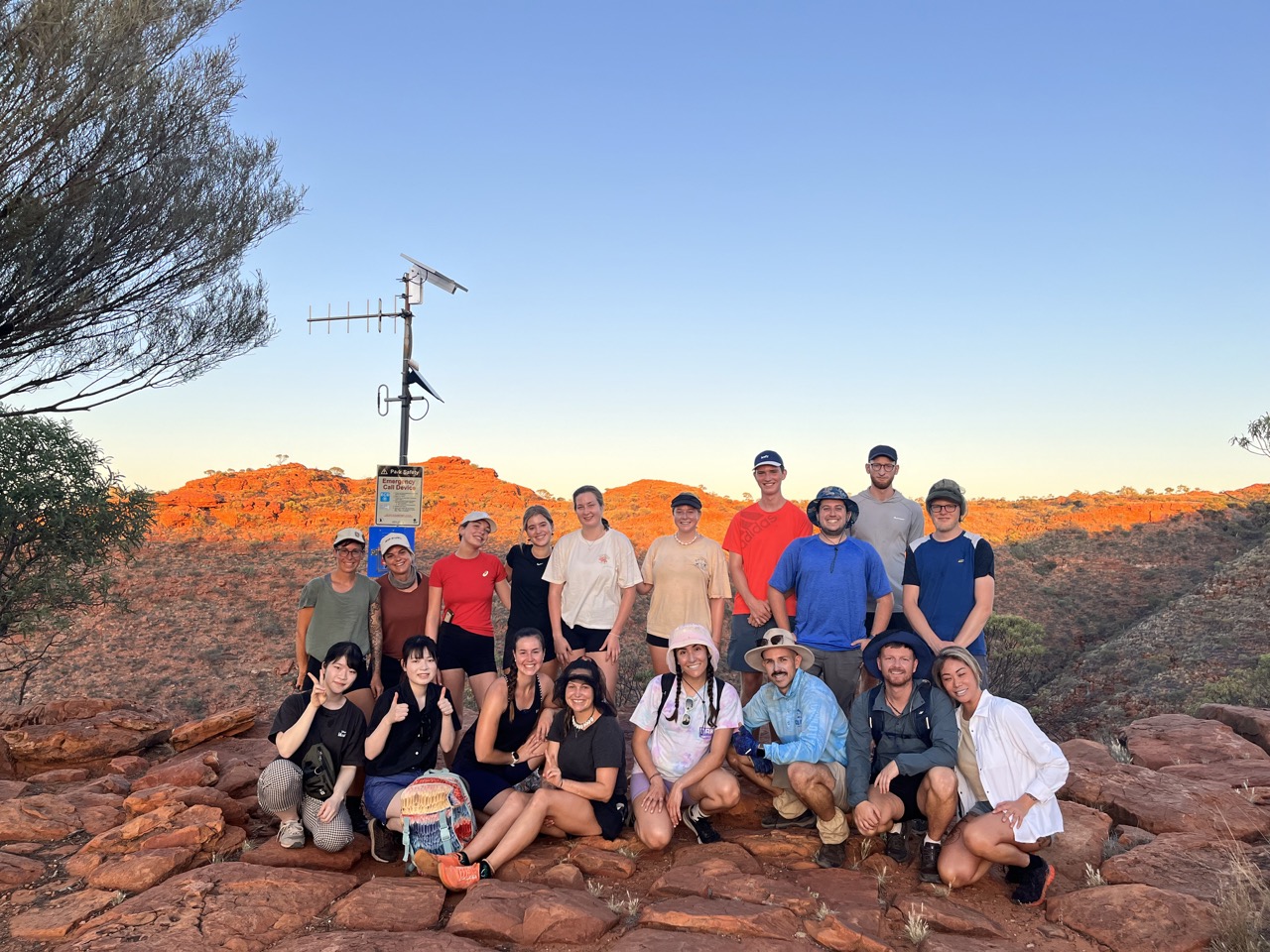 Our group at the top of Heart attack hill