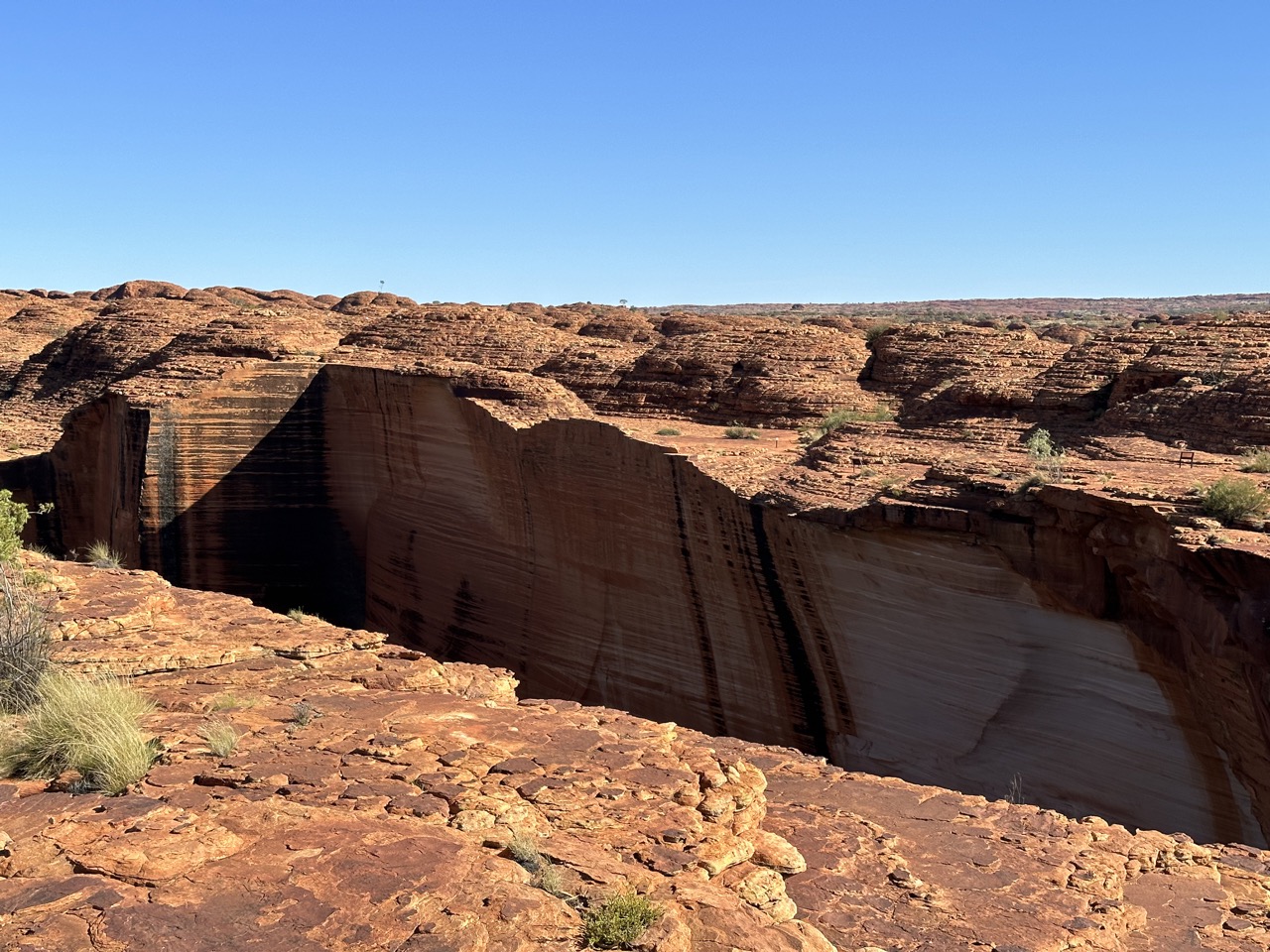 The cliff face is so steep and seems like it could collapse any minute