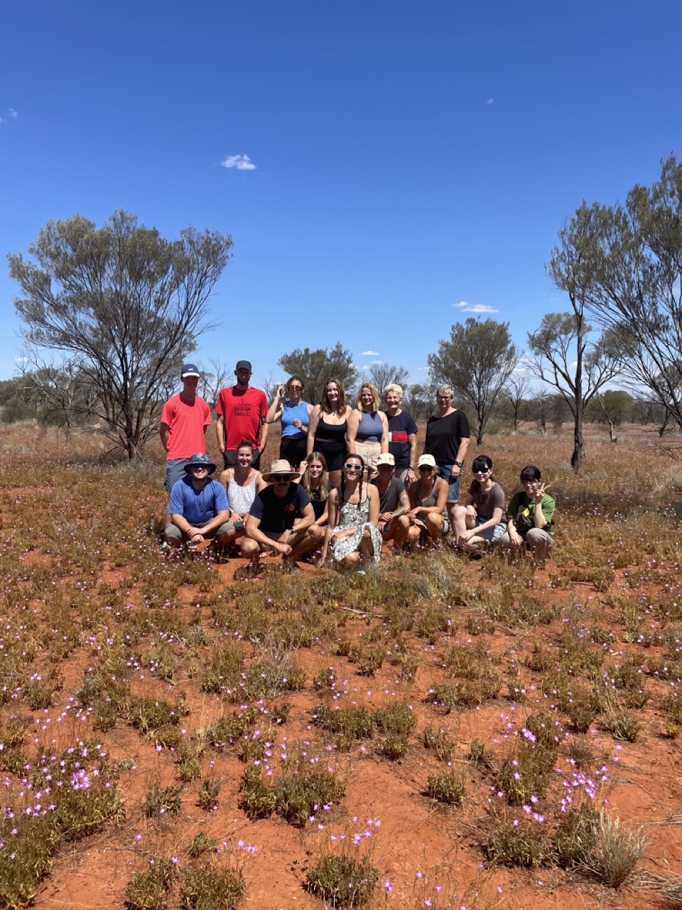 Our group in the wildflower field