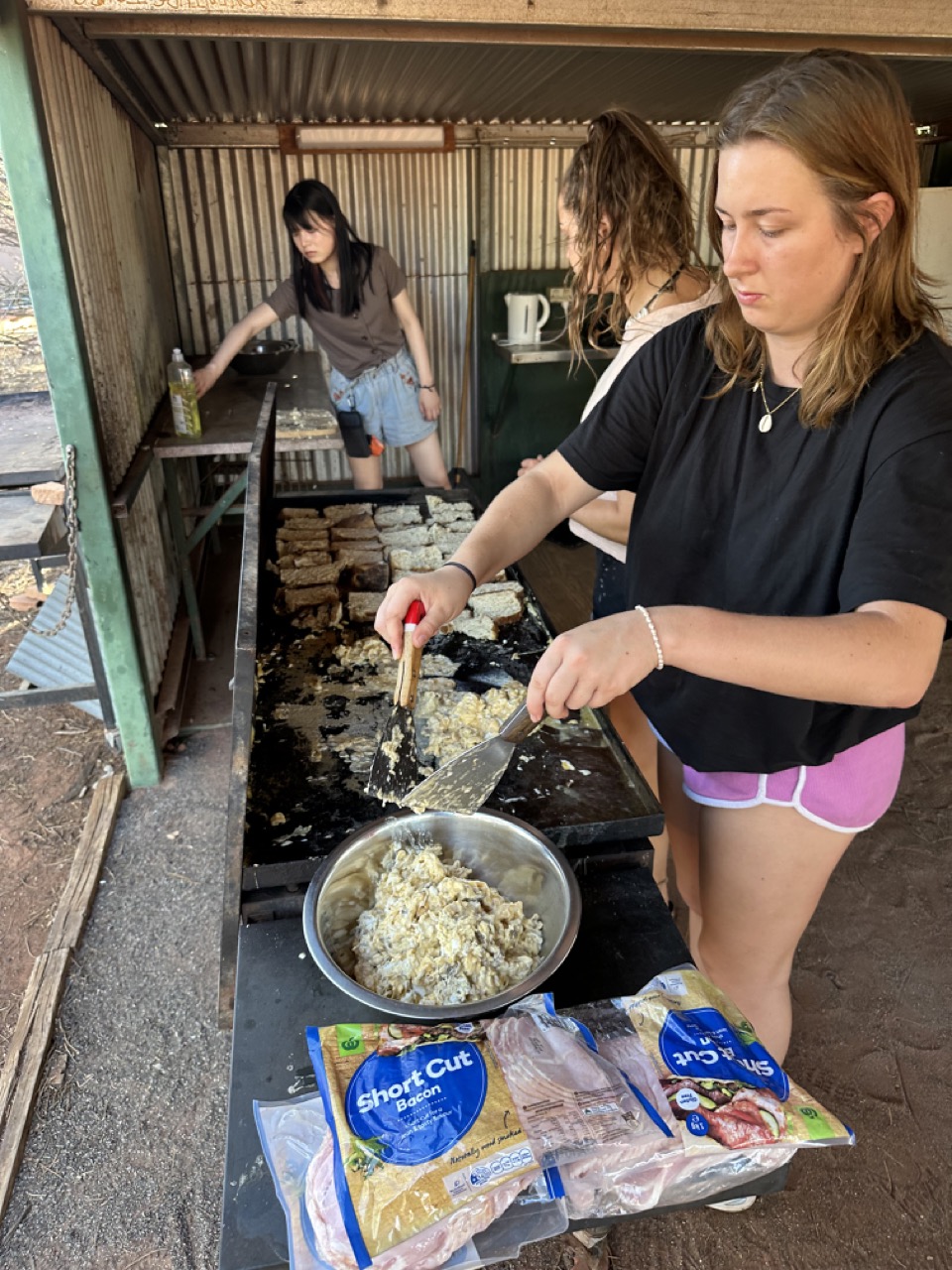 Johanna is making some eggs for breakfast