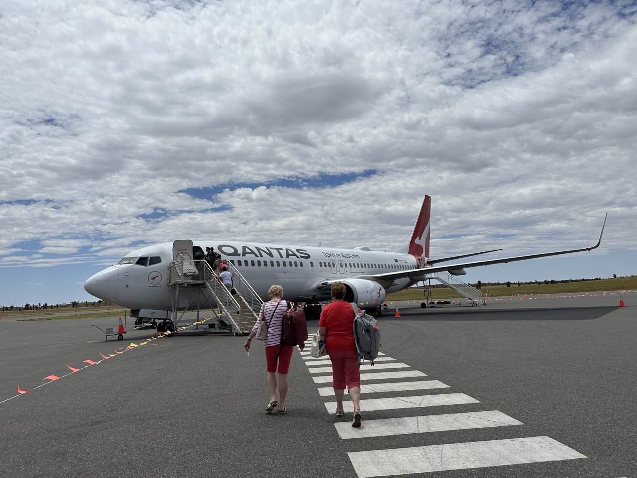 Boarding the flight to Sydney