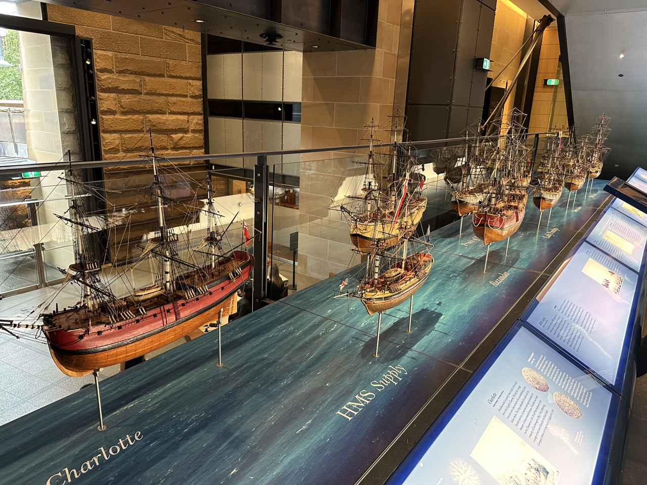 Model of the First Fleet which carried prisoners to found the colony of New South Wales