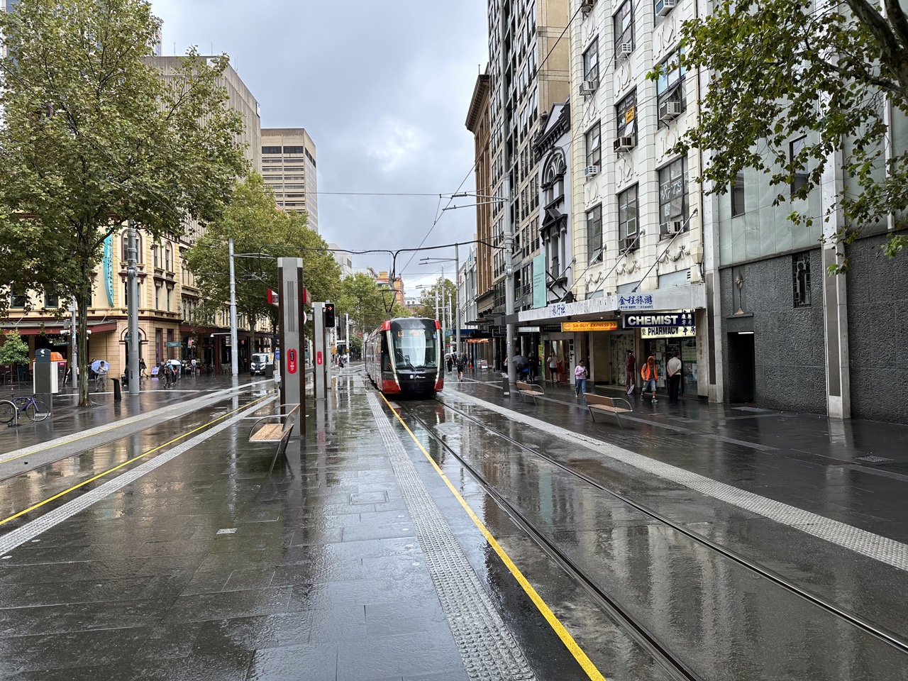 The trams make it easy to get around Central Sydney