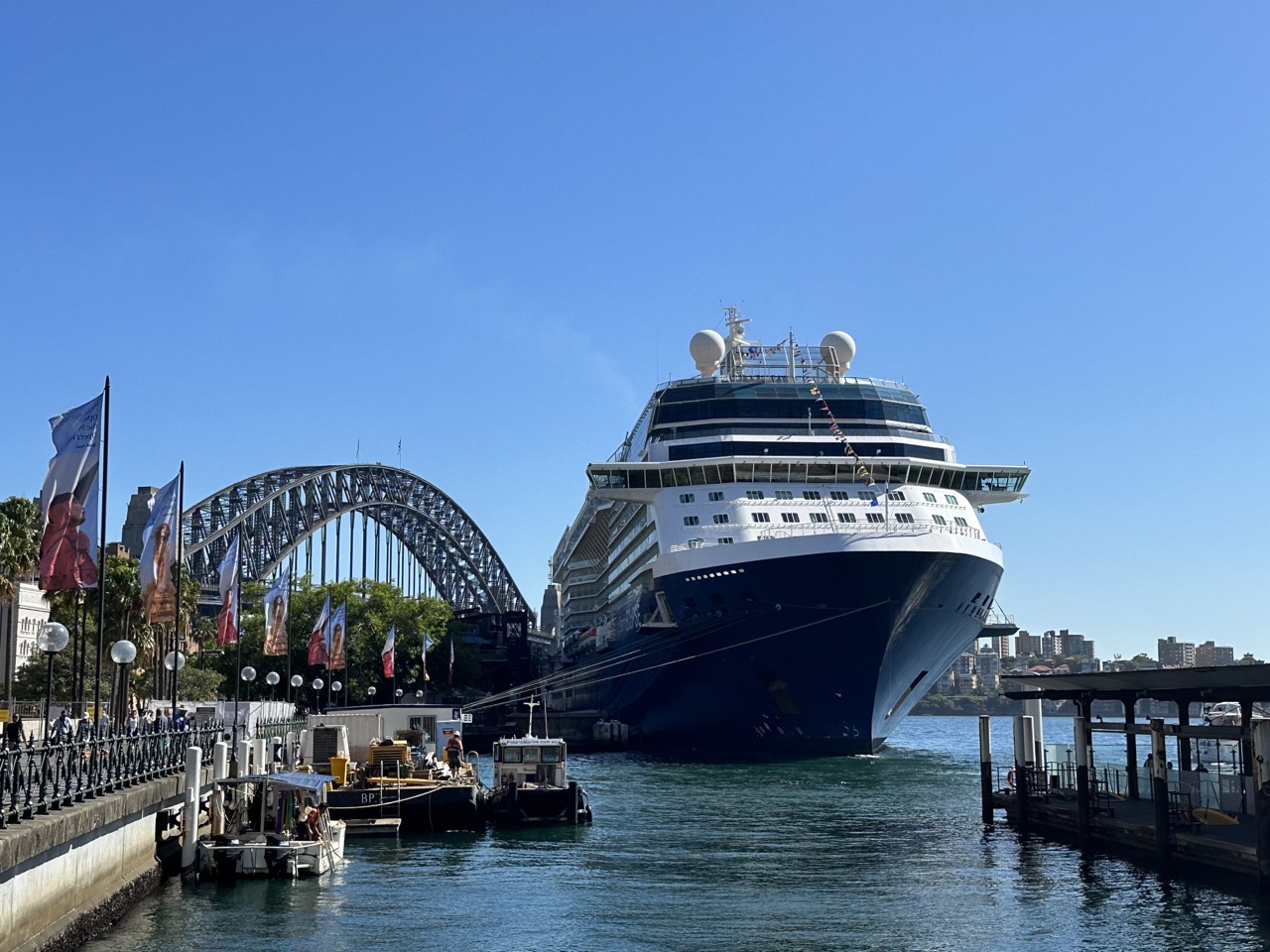 There was a cruise ship docked in the harbor today