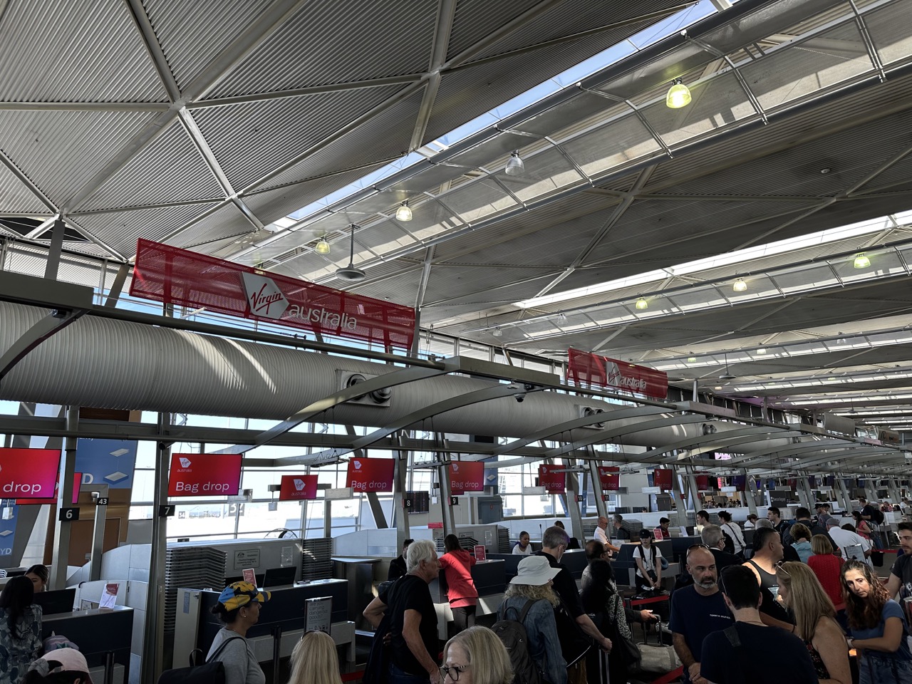 Virgin Australia Check-in Area in Sydney Airport