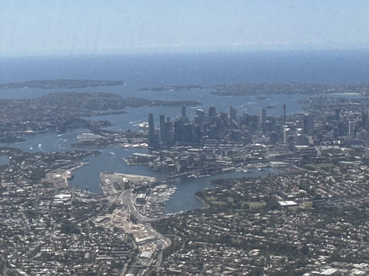 Views of the Sydney CBD from the plane