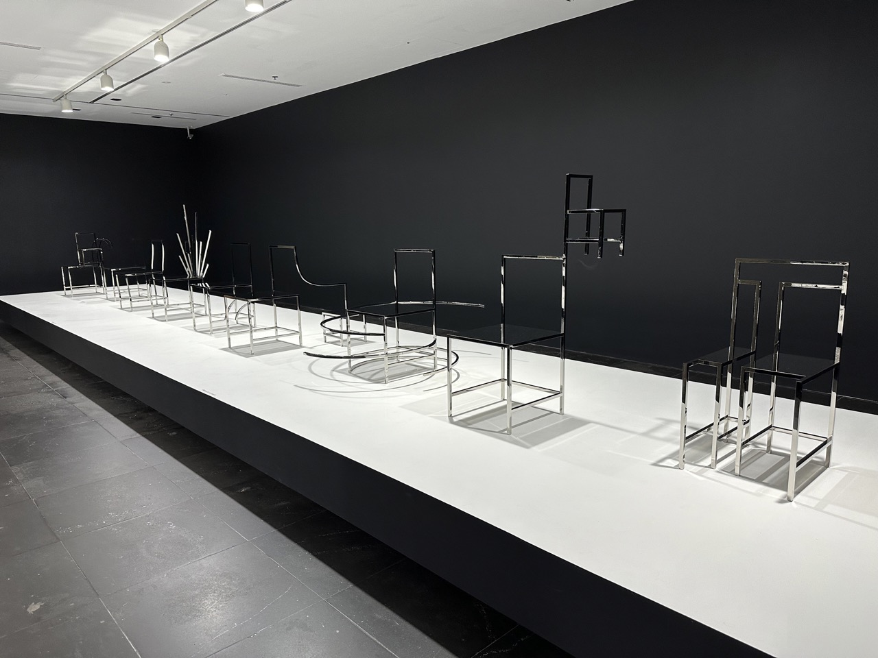 There was an exhibit inspired by aesthetics of chairs