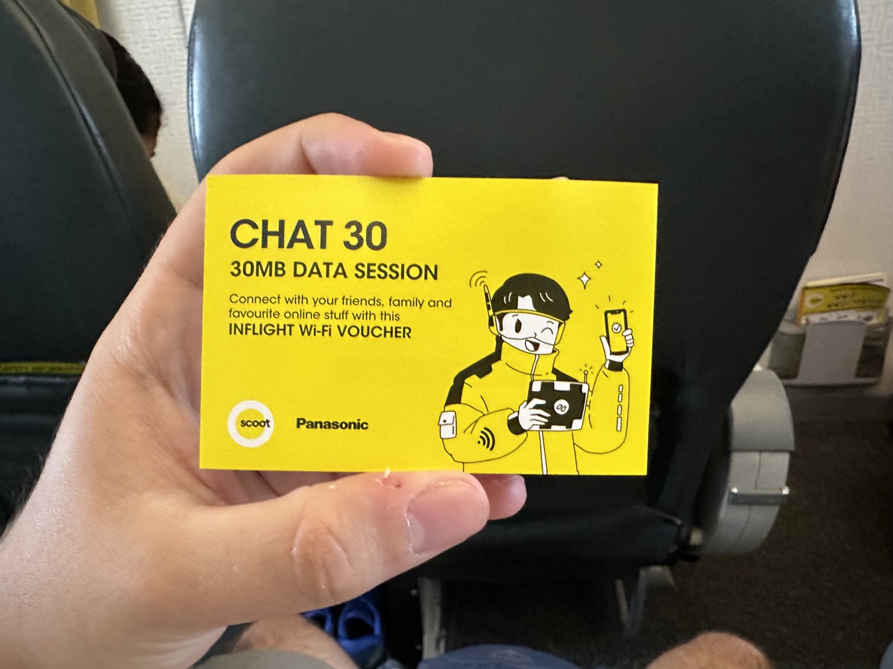 ScootPlus passengers get 30MB of in-flight data for free, which is a comedically small amount of data