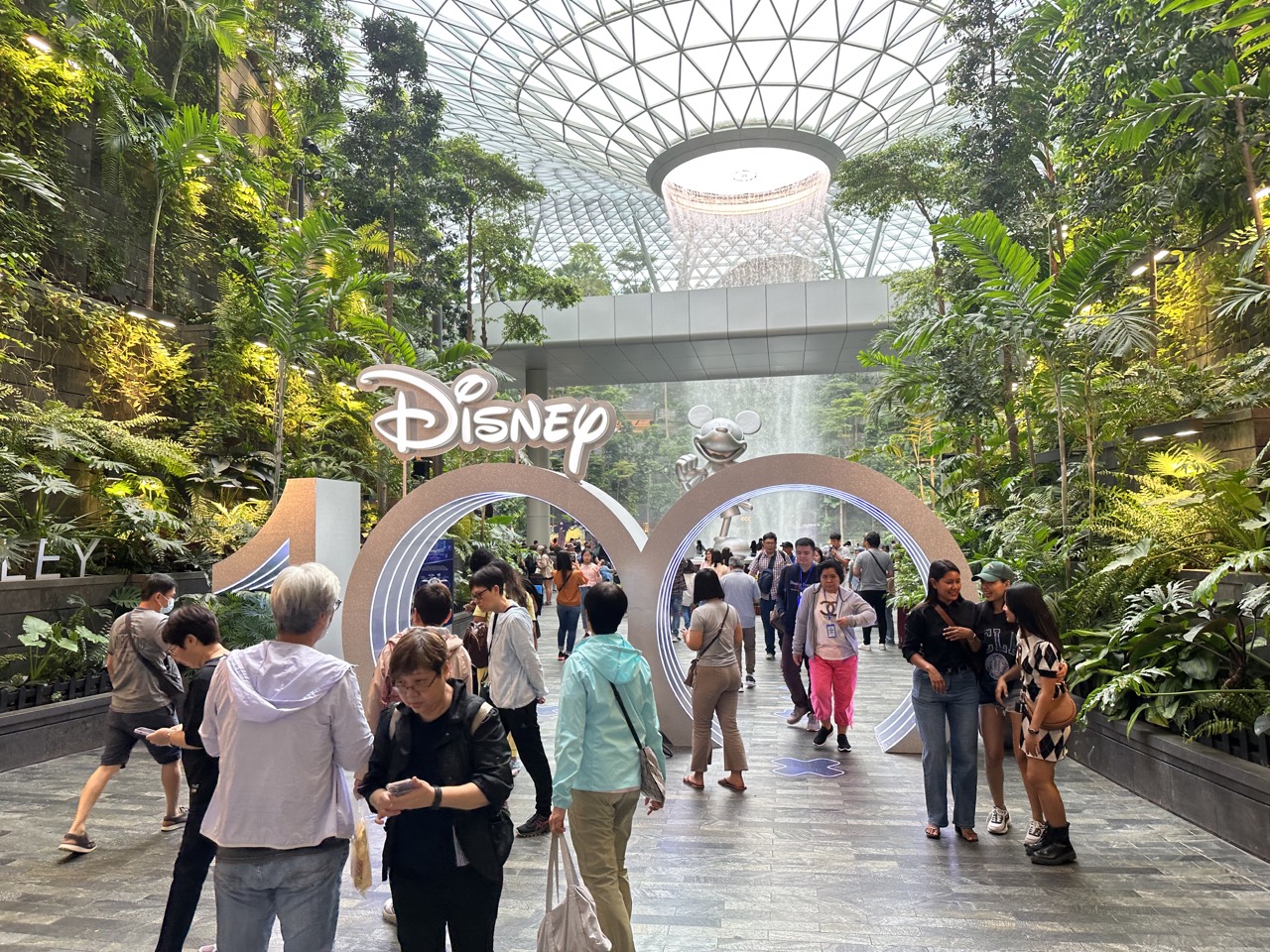 In the Changi Jewel (the fancy shopping mall attached to the airport) they were celebrating 100 years of Disney