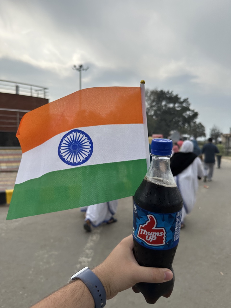 I bought an Indian flag and a bottle of Thums Up, an Indian cola, to fully play into the Indian nationalist theme of the show