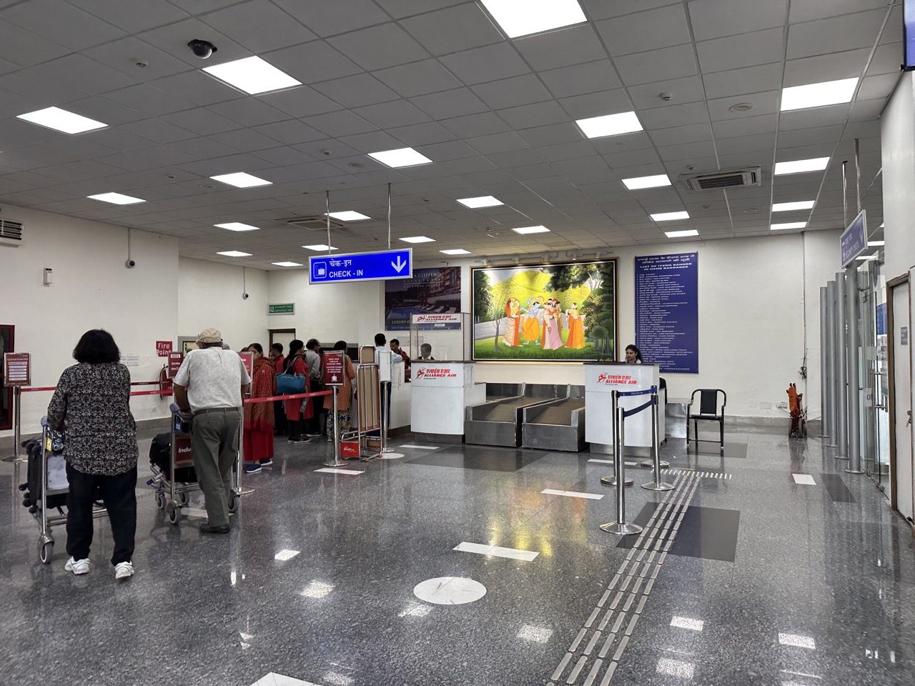 Check-in area at Kangra Airport