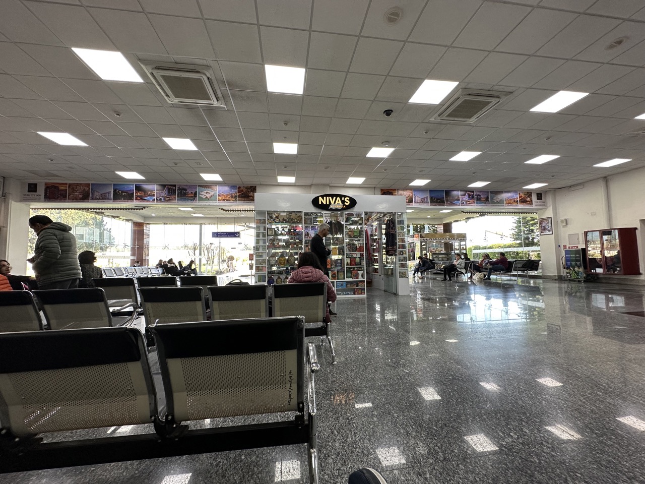 The entire Kangra Airport terminal: there was a gift shop and a very overpriced snack shop