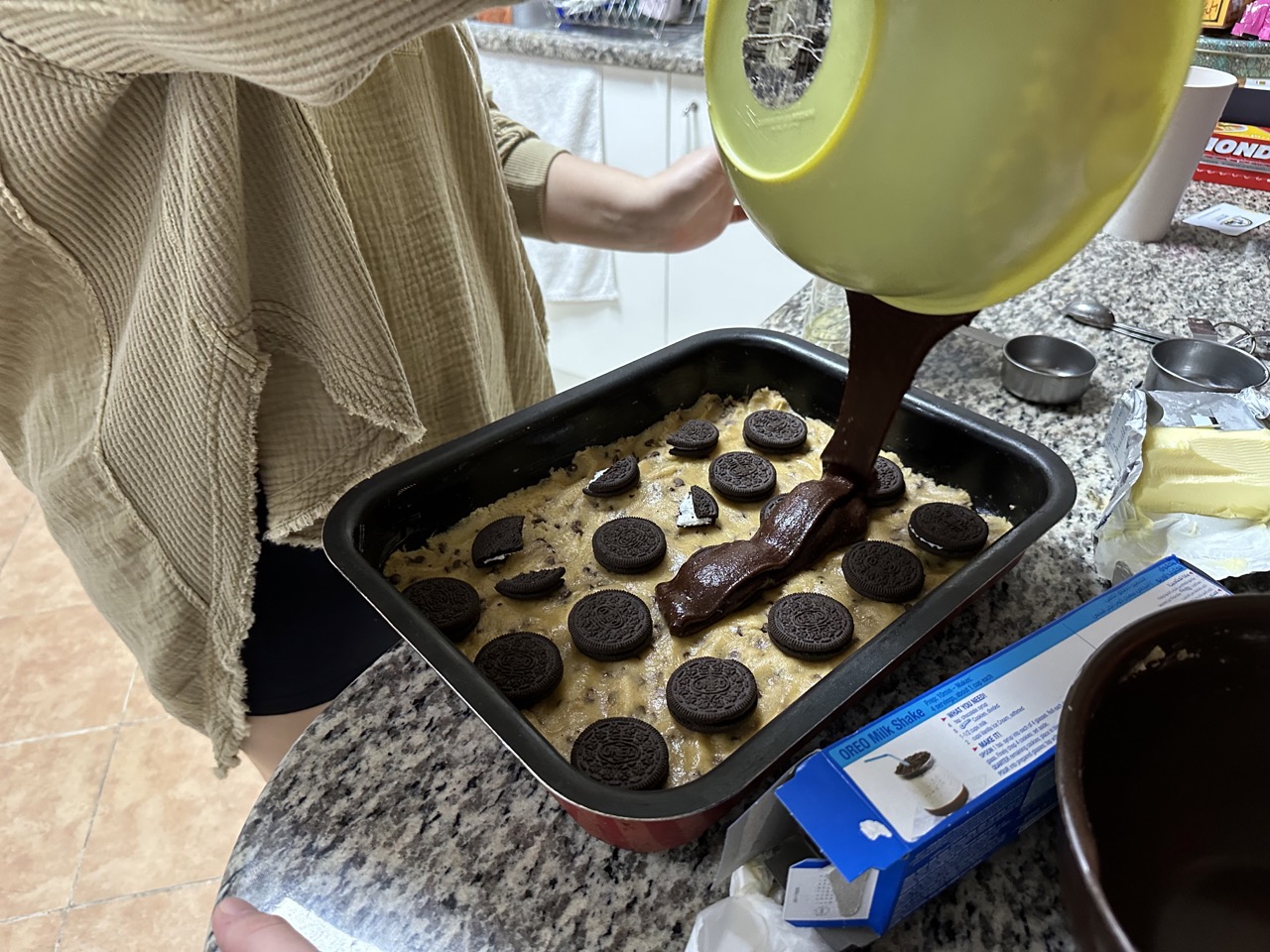 We made a gift for Murt's parents; cookies + oreos + brownies. I unfortunately didn't get to try them before I left