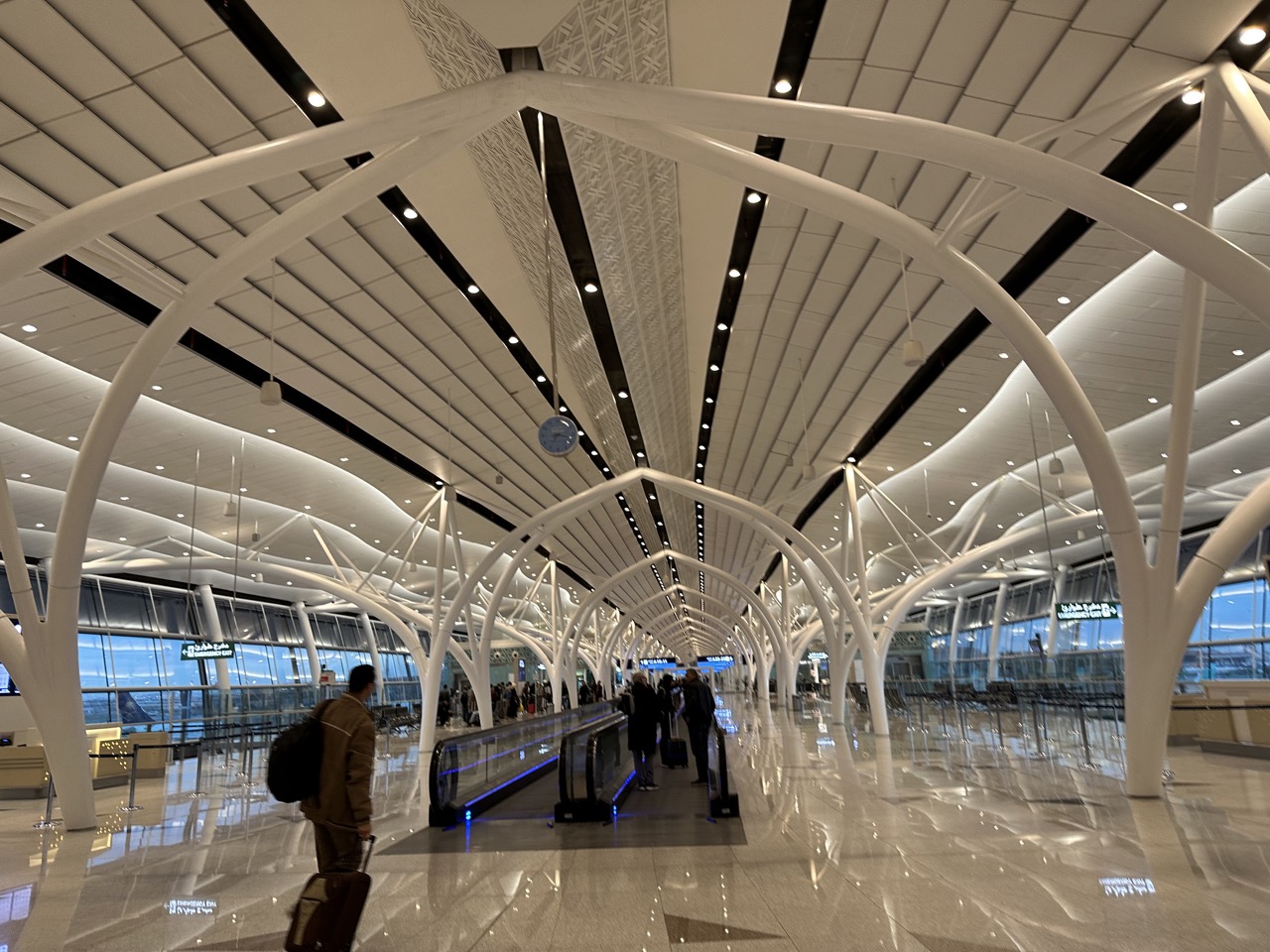 Jeddah Airport Terminal 1 is brand new and is architecturally stunning