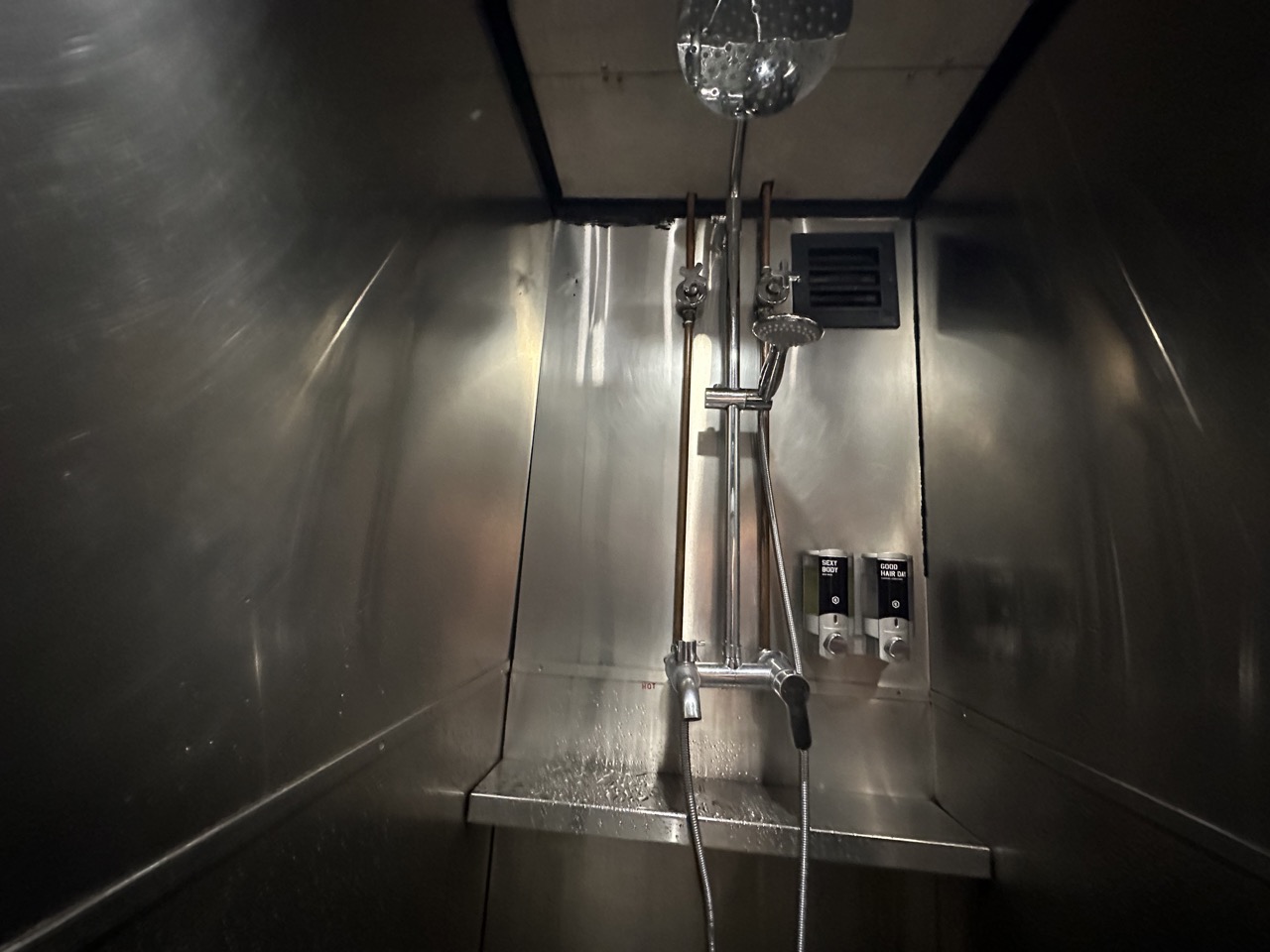 The shower in the capsule hotel