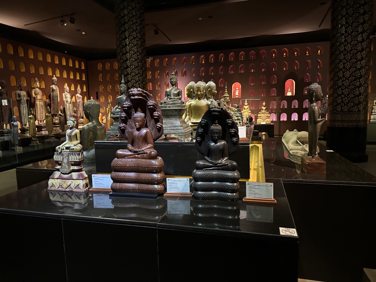 A collection of Buddha statues in the Gallery of 1,000 Buddhas exhibit