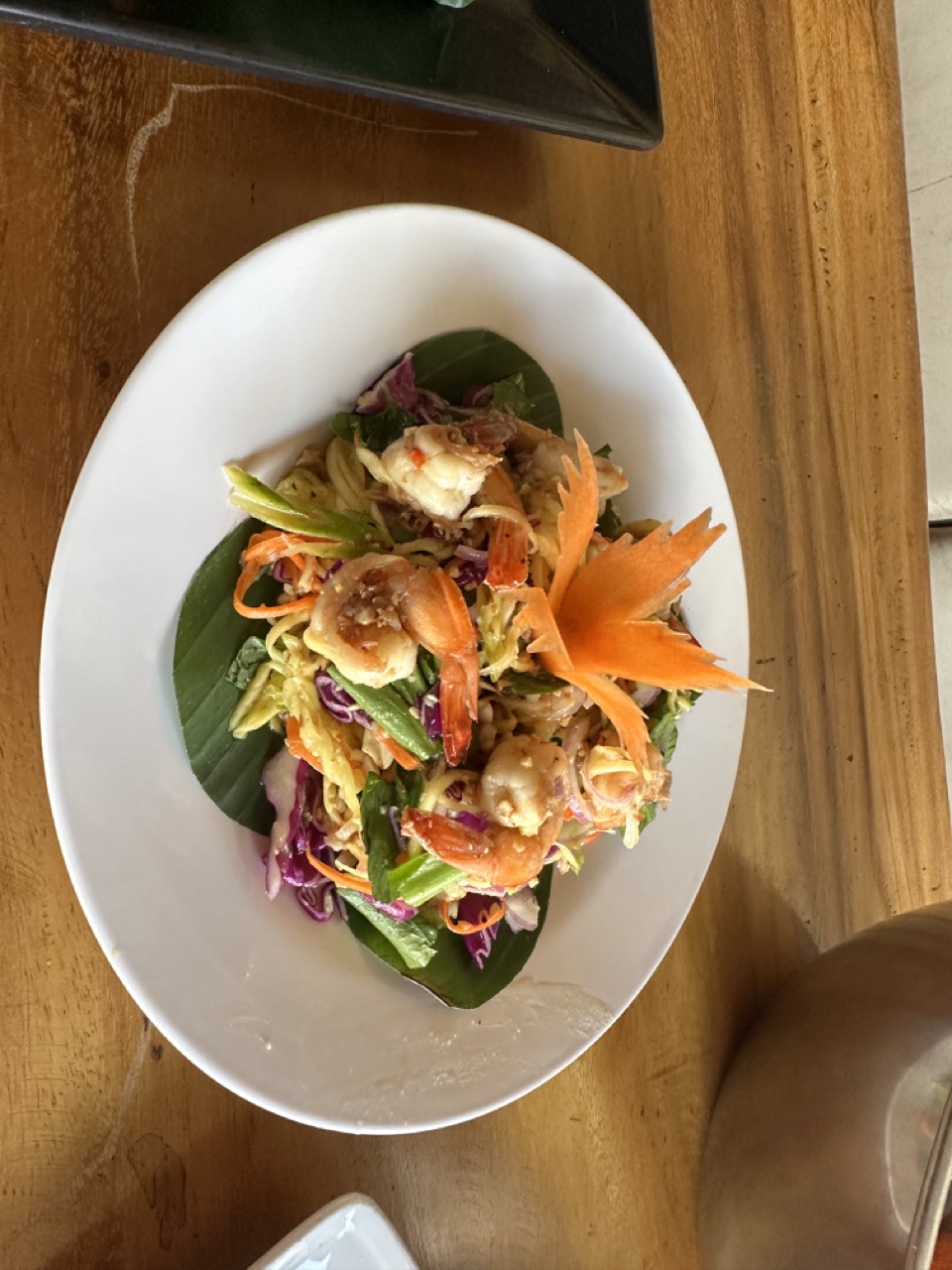 My green mango salad with shrimp